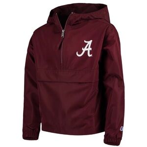 Maroon Hooded Jacket with Logo